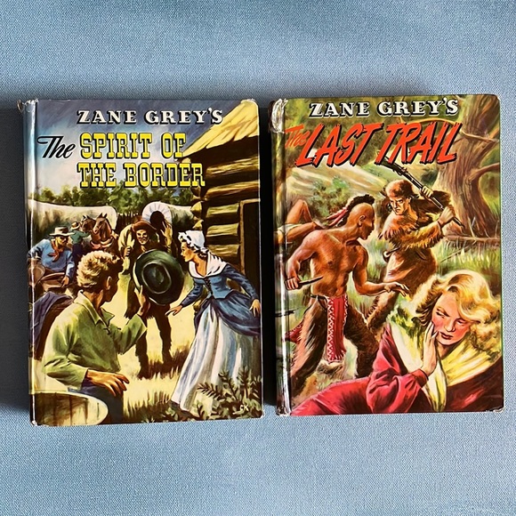 Vintage 1950 Zane Grey’s The Spirit Of The Border and The Last Trail Books - Picture 1 of 16